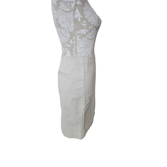 J. Jill mini skirt Cotton and Spandex Khaki Mini Straight Skirt Side Zip 8 - Picture 6 of 9